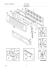 03 - Backguard parts for Electrolux Range EW30IF60ISB / from AppliancePartsPros.com