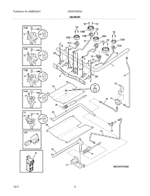 05 - Burner parts for Electrolux Range EI30GF55GSJ / from AppliancePartsPros.com
