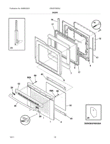 11 - Door parts for Electrolux Range EI30GF55GSJ / from AppliancePartsPros.com