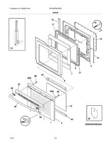 11 - Door parts for Electrolux Range EW30DF65GSM / from AppliancePartsPros.com
