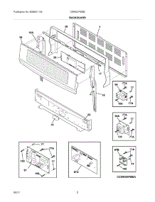 03 - Backguard parts for Electrolux Range CEW30IF6ISB / from AppliancePartsPros.com
