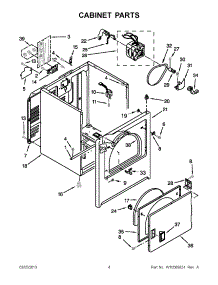 02 - Cabinet Parts parts for Amana Dryer 4GNED4400YQ1 / from AppliancePartsPros.com