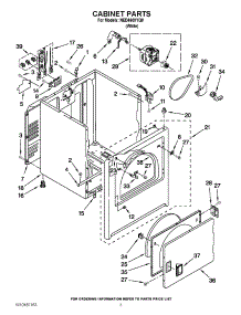 02 - Cabinet Parts parts for Amana Dryer NED4600YQ0 / from AppliancePartsPros.com