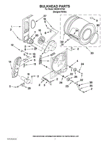 04 - Bulkhead Parts parts for Amana Dryer NGD5100TQ2 / from AppliancePartsPros.com