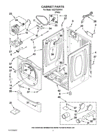 02 - Cabinet Parts parts for Amana Dryer NGD7300WW1 / from AppliancePartsPros.com