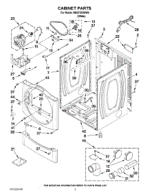 02 - Cabinet Parts parts for Amana Dryer NGD7300WW0 / from AppliancePartsPros.com