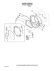 04 - Door Parts parts for Amana Dryer YNED7500XW0 / from AppliancePartsPros.com
