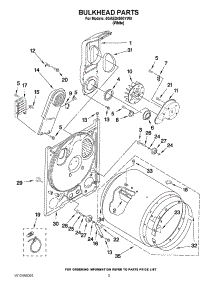 03 - Bulkhead Parts parts for Admiral Dryer 4GAED4900YW0 / from AppliancePartsPros.com