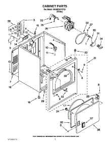 02 - Cabinet Parts parts for Admiral Dryer 4KAED4475TQ1 / from AppliancePartsPros.com