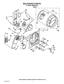 03 - Bulkhead Parts parts for Admiral Dryer AED4675YQ0 / from AppliancePartsPros.com