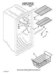 02 - Liner Parts parts for Amana Freezer AQF2013TEW05 / from AppliancePartsPros.com
