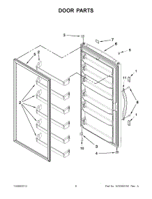 03 - Door Parts parts for Amana Freezer AQF1613TEW05 / from AppliancePartsPros.com