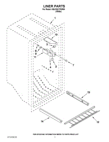 02 - Liner Parts parts for Amana Freezer AQU1501TRW00 / from AppliancePartsPros.com