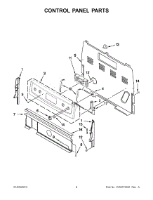 02 - Control Panel Parts parts for Amana Range YACR4330BCW0 / from AppliancePartsPros.com