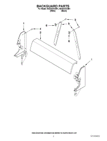 02 - Backguard Parts parts for Amana Range AGG222VDW1 / from AppliancePartsPros.com