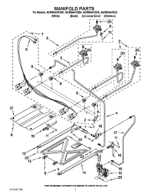 03 - Manifold Parts parts for Amana Range AGR5844VDS4 / from AppliancePartsPros.com