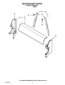 04 - Backguard Parts parts for Amana Range AEP222VAW1 / from AppliancePartsPros.com