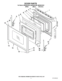 05 - Door Parts parts for Amana Range AER5844VAB1 / from AppliancePartsPros.com