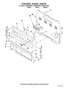 02 - Control Panel Parts parts for Amana Range AER5523XAW0 / from AppliancePartsPros.com