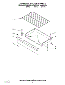 04 - Drawer & Broiler Parts parts for Amana Range AER5523XAW0 / from AppliancePartsPros.com
