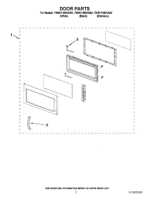 02 - Door Parts parts for Amana Microwave YAMV1160VAW4 / from AppliancePartsPros.com