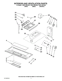 03 - Interior And Ventilation Parts parts for Amana Microwave YAMV1160VAW4 / from AppliancePartsPros.com