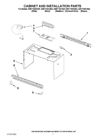 06 - Cabinet And Installation Parts parts for Amana Microwave AMV1150VAD3 / from AppliancePartsPros.com