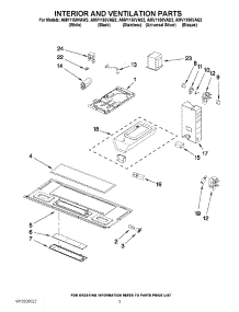 03 - Interior And Ventilation Parts parts for Amana Microwave AMV1150VAD2 / from AppliancePartsPros.com