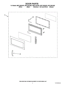 02 - Door Parts parts for Amana Microwave AMV1150VAW2 / from AppliancePartsPros.com