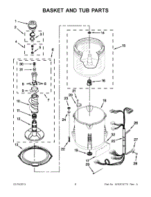 03 - Basket And Tub Parts parts for Admiral Washer 4GATW4900YW1 from AppliancePartsPros.com