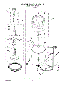 03 - Basket And Tub Parts parts for Admiral Washer 4GATW4900YW0 / from AppliancePartsPros.com