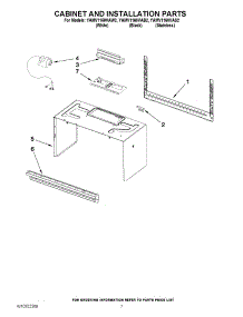 06 - Cabinet And Installation Parts parts for Amana Microwave YAMV1160VAW2 / from AppliancePartsPros.com
