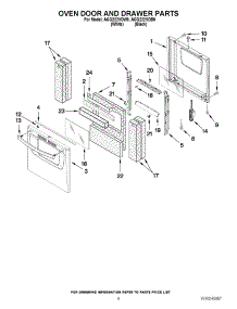 06 - Oven Door And Drawer Parts parts for Amana Range AGG222VDB0 / from AppliancePartsPros.com