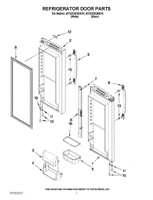 04 - Refrigerator Door Parts parts for Amana Refrigerator AFD2535DEB10 / from AppliancePartsPros.com