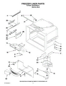 02 - Freezer Liner Parts parts for Amana Refrigerator AFD2535FES11 / from AppliancePartsPros.com