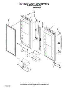 04 - Refrigerator Door Parts parts for Amana Refrigerator AFD2535FES11 / from AppliancePartsPros.com