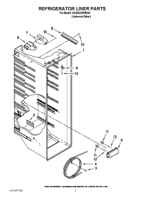 02 - Refrigerator Liner Parts parts for Amana Refrigerator ASD2522WRD04 / from AppliancePartsPros.com