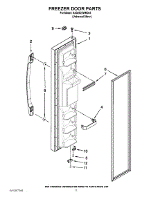 07 - Freezer Door Parts parts for Amana Refrigerator ASD2522WRD04 / from AppliancePartsPros.com