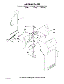 10 - Air Flow Parts parts for Amana Refrigerator ASD2522WRB04 / from AppliancePartsPros.com