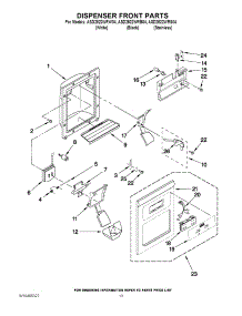 08 - Dispenser Front Parts parts for Amana Refrigerator ASD2522WRS04 / from AppliancePartsPros.com