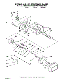 05 - Motor And Ice Container Parts parts for Amana Refrigerator ASD2522WRW04 / from AppliancePartsPros.com