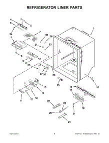 04 - Refrigerator Liner Parts parts for Amana Refrigerator AFD2535DEB11 / from AppliancePartsPros.com