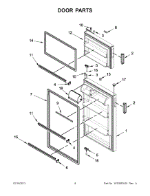 02 - Door Parts parts for Amana Refrigerator A4TCNWFBW00 / from AppliancePartsPros.com