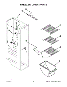 04 - Freezer Liner Parts parts for Amana Refrigerator ASD2575BRW00 / from AppliancePartsPros.com