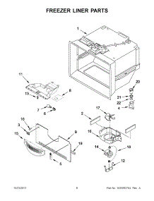 03 - Freezer Liner Parts parts for Amana Refrigerator ABB1921WEW3 / from AppliancePartsPros.com