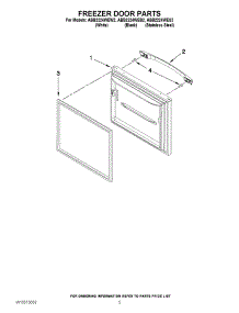 03 - Freezer Door Parts parts for Amana Refrigerator ABB2224WEW2 / from AppliancePartsPros.com