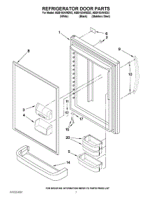 04 - Refrigerator Door Parts parts for Amana Refrigerator ABB1924WEW2 / from AppliancePartsPros.com