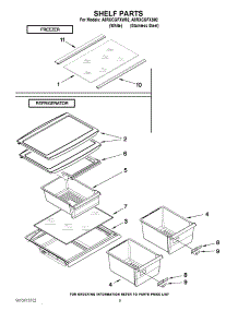 05 - Shelf Parts parts for Amana Refrigerator A8RXCGFXS02 / from AppliancePartsPros.com