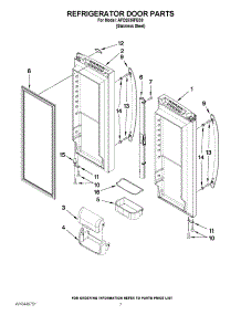 04 - Refrigerator Door Parts parts for Amana Refrigerator AFD2535FES9 / from AppliancePartsPros.com