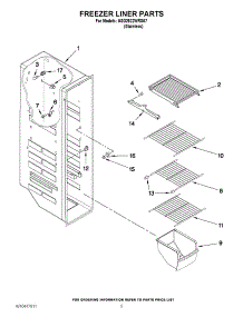 04 - Freezer Liner Parts parts for Amana Refrigerator ASD2522WRS07 / from AppliancePartsPros.com